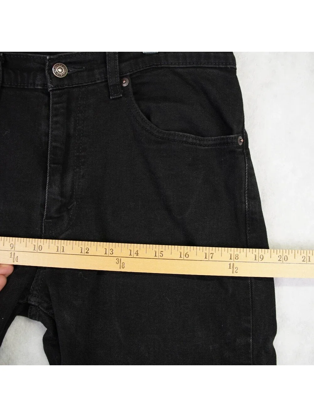 Levi's 505 Regular Fit Straight Jeans Men's Size 33x28(Tag 33x30) Black Cotton
